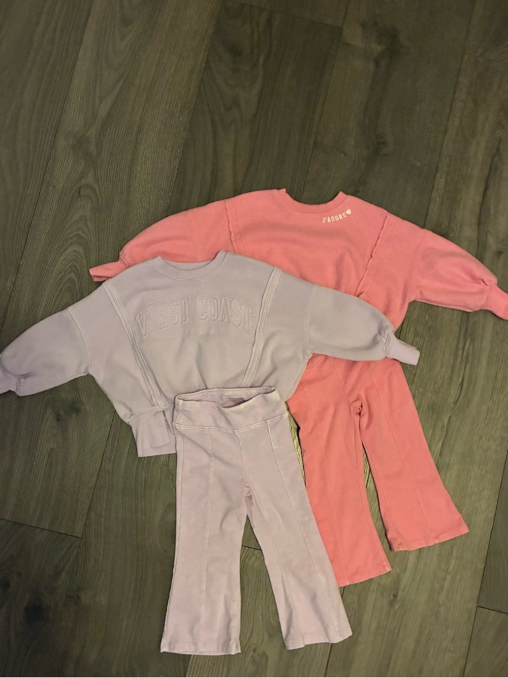 Kids Two-Piece Matching Set - Pink & Lavender